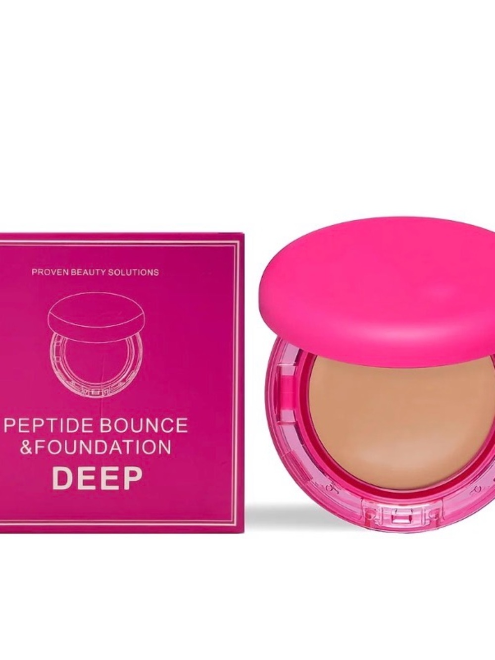 Peptide Bounce & Foundation Compact — Deep (Pink)